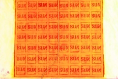 JOE TILSON, Sun Mantra, 1979. // Sea Mantra, 1979. 2 peintures.
